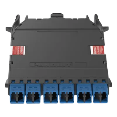 Cassette HD Flex / 12 Fibras Monomodo OS2 / MPO a 6 LC Duplex / Polaridad Universal / 0.75 dB Pérdida de Inserción