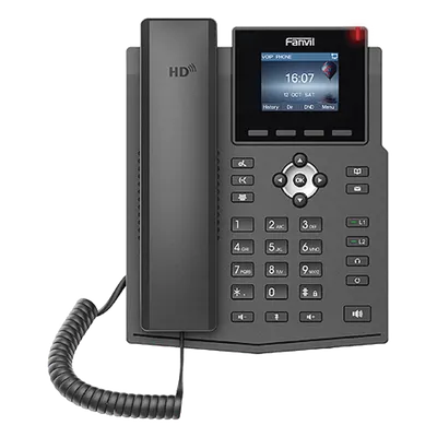 Teléfono IP / 4 Líneas SIP / Pantalla LCD Color 2.4 pulgadas / Audio HD G.722 y Opus / Conferencia 3 Vías / PoE 802.3af / OpenVPN / Soporte EHS