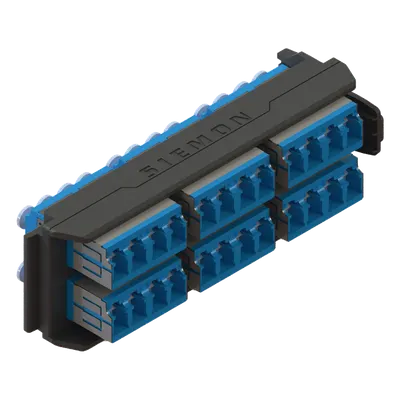 Placa Acopladora / 12 Conectores Dúplex LC/UPC / 24 Fibras Monomodo / LightVerse