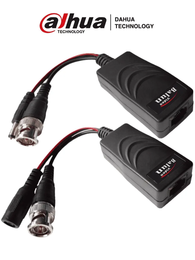 Transceptores pasivos Dahua PFM802 para video y energía hasta 4 MP