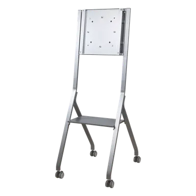 Soporte Móvil para Pantalla / Carga 100 kg (220 lbs) / 55" a 98" / VESA 400 x 400 mm / Superficie Antibacteriana / Base con Ruedas