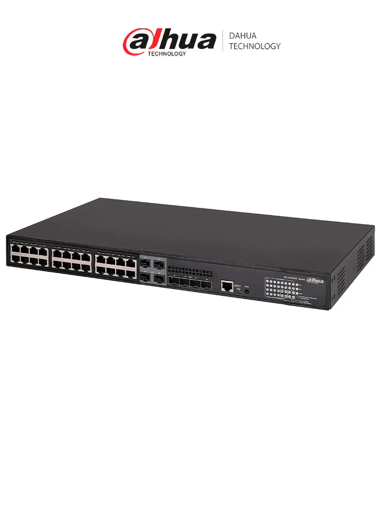DAHUA DH-AS5500-24GT4XF-370 / Switch Gigabit/ 24 Puertos/ PoE/ Potentes funciones L2 y L3/ Conectividad de nivel empresarial/ Marco Inteligente Resiliente 2 (IRF2)