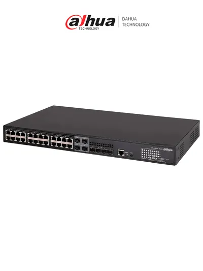 DAHUA DH-AS5500-24GT4XF-370 / Switch Gigabit/ 24 Puertos/ PoE/ Potentes funciones L2 y L3/ Conectividad de nivel empresarial/ Marco Inteligente Resiliente 2 (IRF2)