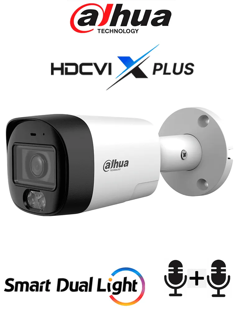 Cámara bullet Dahua DH-HAC-HFW1801RMN-IL-T 4K con audio bidireccional