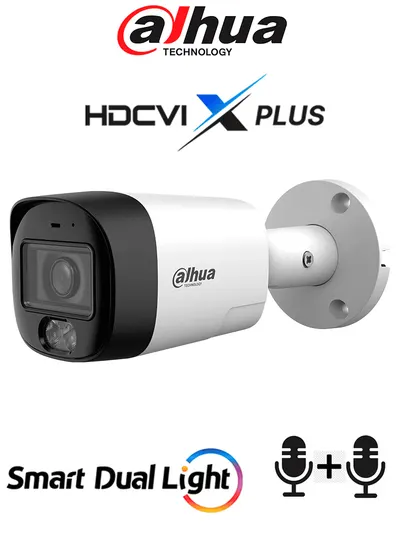 Cámara bullet Dahua DH-HAC-HFW1801RMN-IL-T 4K con audio bidireccional