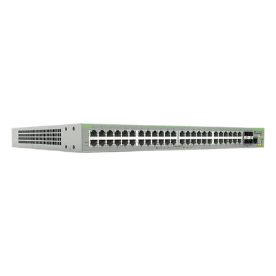 Switch PoE+ Administrable Capa 3 / 48 Puertos 10/100Mbps / 4 SFP Gigabit / 375W PoE+ / 17.6Gbps / 1.42x17.32x13.58 pulgadas
