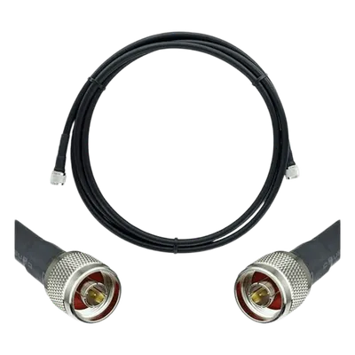 Jumper Coaxial / Baja Pérdida Equivalente a LMR400 / Conectores N Macho / 6.1 m (20.01 ft) / 50 Ohms
