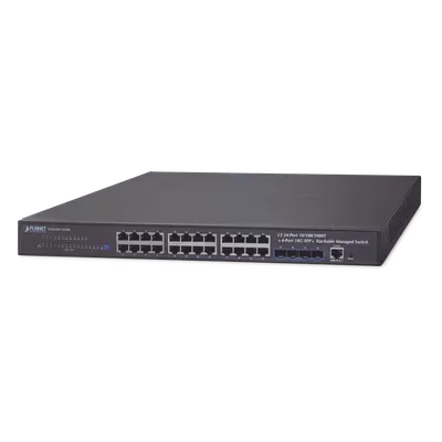 Switch administrable PLANET SGS-6341-24T4X de 24 puertos Gigabit y 10G