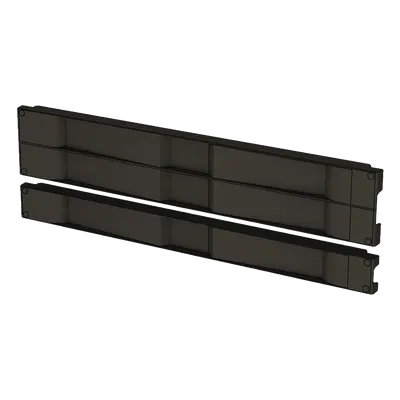 Tapa Ciega para Rack / 19" / 2 UR / Instalación a Presión / Plástico UL / Negro Mate
