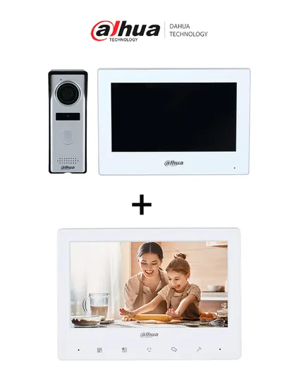 Videoportero Dahua DHI-KTH01 con monitor analógico VTH1020J de 7 pulgadas