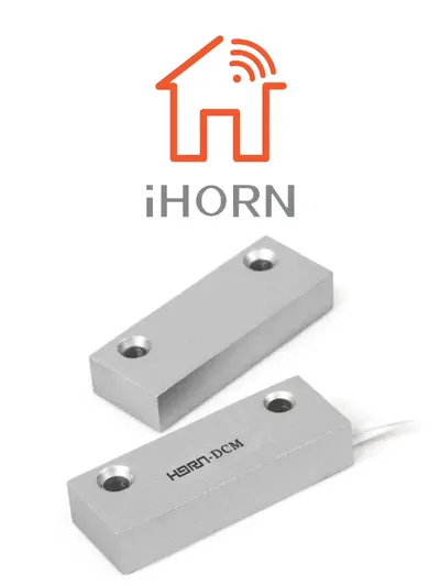 Contacto magnético alámbrico HORN HO-03F de metal para accesos