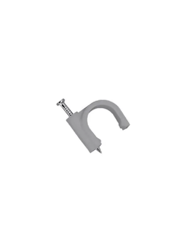Grapa para cable redondo OEM LMG-NCC-7mmC-Gy100, gris, 100 piezas