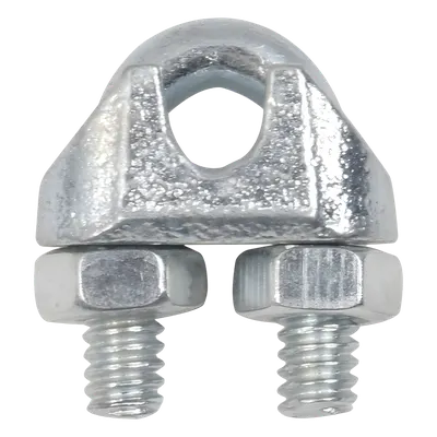 Abrazadera tipo perro o nudo, para cable de 1/4".