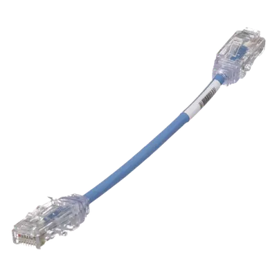Cable de Parcheo UTP Cat6 / 28AWG Diámetro Reducido / 15.2 cm (0.5 pies) / Azul / LSZH/CM / PoE++