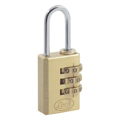 Candado de combinación LOCK SYS-10CA con cuerpo de latón de 20 mm