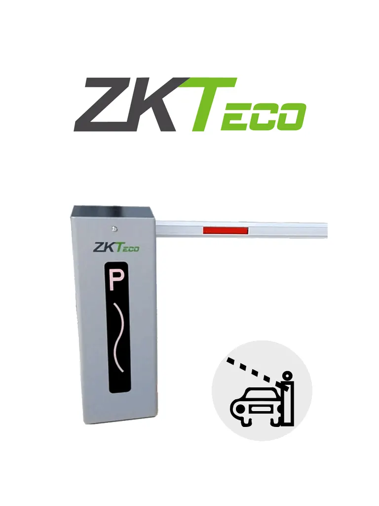 Barrera vehicular ZKTeco CMP200L con brazo telescópico de hasta 4.5 m