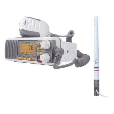 Kit de radio marina VHF / 156-163 MHz / Antena 2.4 m (7.9 ft) / 25 W / IPX4 / GPS integrado