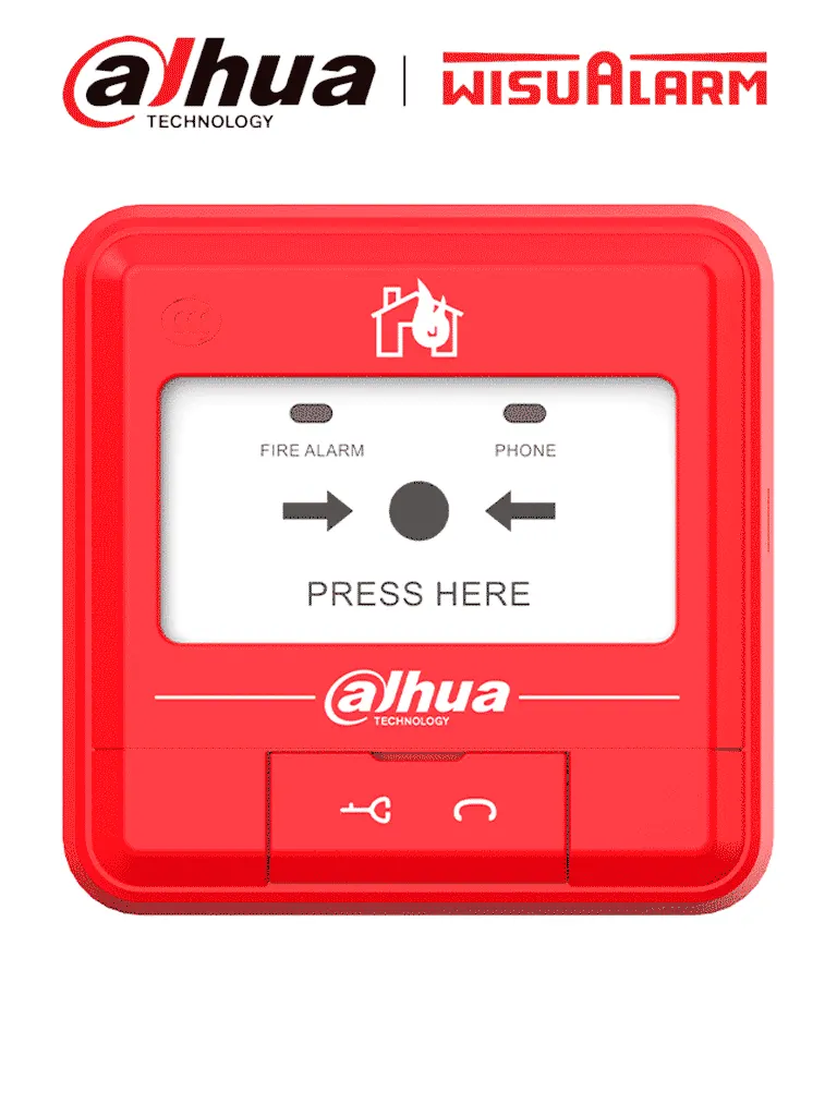 Estación Manual de Alarma de Emergencia DAHUA DHI-HY-C121 - Convencional con Alarma Visual