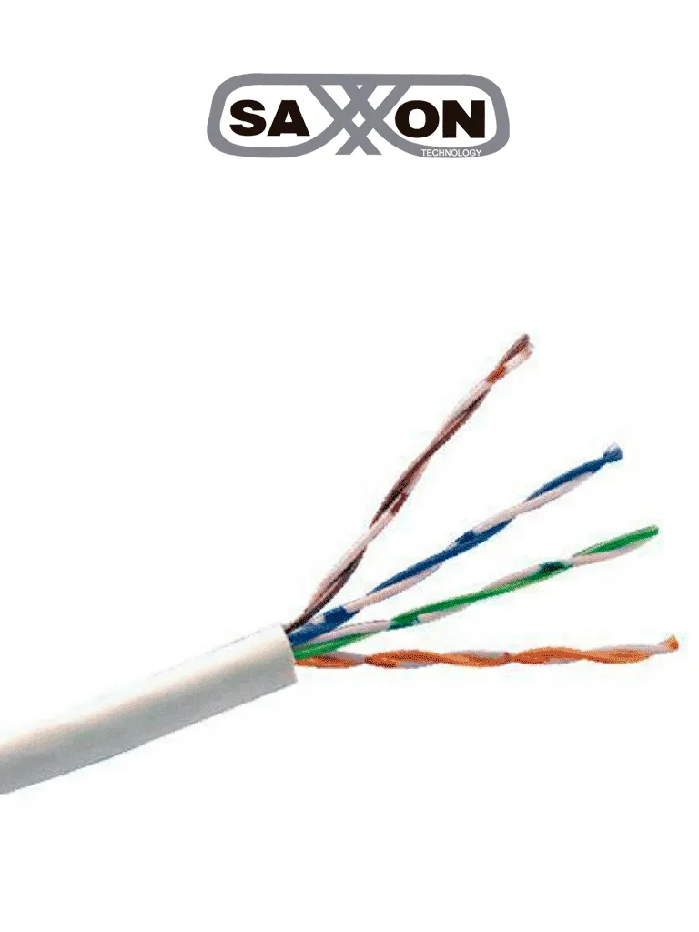 Cable UTP SAXXON OUTP6CCA305BC Cat 6 blanco de 305 metros