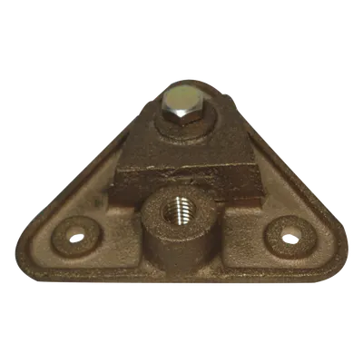 Base Triangular para Pararrayo / Bronce / Rosca 5/16' / Compatible 30-90 cm / Paso Recto o 90°