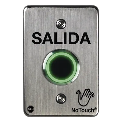 Botón de salida sin contacto STI NT-SS101-ES con sensor infrarrojo