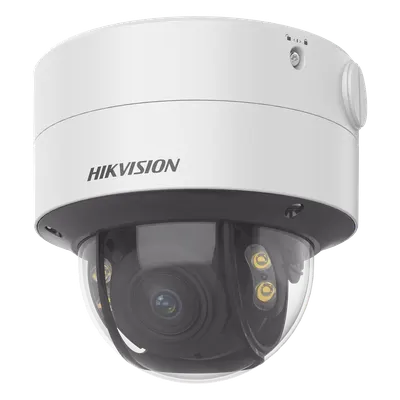 Domo IP / 4 MP / Color 24/7 / Lente Varifocal 3.6-9 mm / Luz Blanca 40 m (131 pies) / WDR 130 dB / IP67 / IK10 / AcuSense / MicroSD 512 GB
