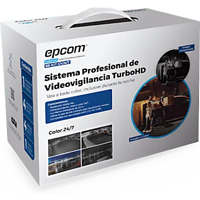 Kit de videovigilancia EPCOM B8-KIT-CV/AT con 4 cámaras ColorVu