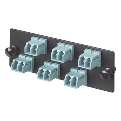 Placa acopladora de fibra óptica PANDUIT FAP6WAQDLCZ para 12 fibras OM3/OM4