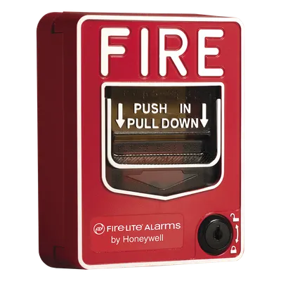 Estación Manual Inalámbrica FIRE-LITE W-BG12LX Doble Acción y Reinicio por Llave