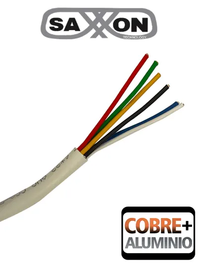 Cable para alarma SAXXON OWAC6305JF de 6 conductores y 305 m
