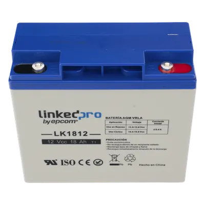 Batería de respaldo LINKEDPRO LK1812 AGM de 12 V y 18 Ah
