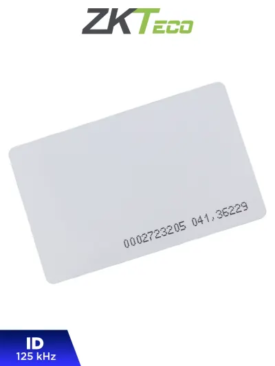 ZKTECO IDCARD N - TK4100 - Tarjeta ID de Proximidad 125 kHz, Folio Impreso y 1 mm de Grosor