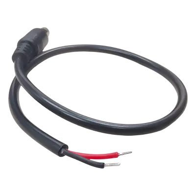 Cable Pigtail DC / Conector Macho 5.5 x 2.1 mm / 30 cm (11.8 in) / Calibre 22AWG / Polarizado / 12 VCC