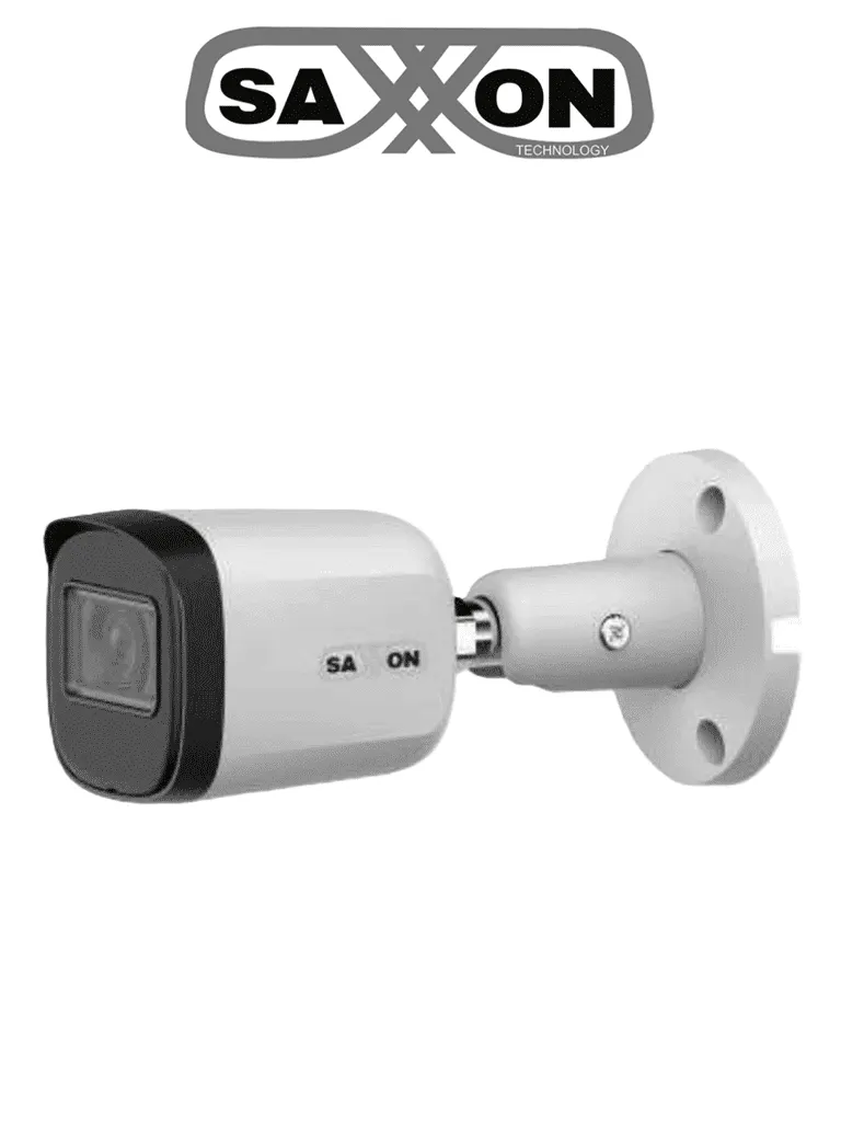 SAXXON SUA-HAC-B20M-0280B- Cámara Tipo Bala de 2 Megapíxeles & 1080P/ Lente de 2.8 mm Con Apertura de Hasta 100°/ Iluminación IR Inteligente de Hasta 30m/ Para Exterior IP67/ Cámara Metálica/ Funcionamiento en Modos CVI & AHD & TVI