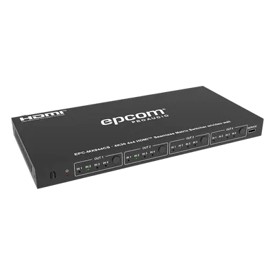 Matriz HDMI EPCOM PROAUDIO EPC-MX944CS 4x4 con modo Video Wall