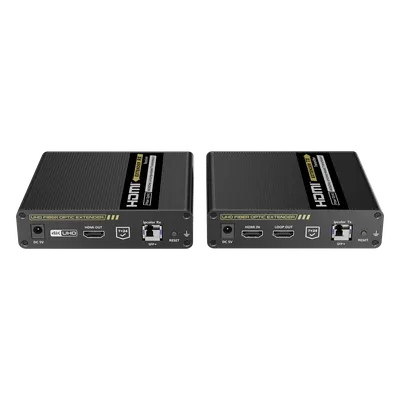 Kit Extensor HDMI por FIBRA ÓPTICA 10G a 40 Km | Resolución 4K@60Hz | Monomodo (SMF) | IPCOLOR PIXEL | Cero Latencia | Sin Comprimir | S/PDIF / ARC / RS-232 | Salida Loop | Transceptores Ópticos (GBIC) Incluidos | IR bidireccional.