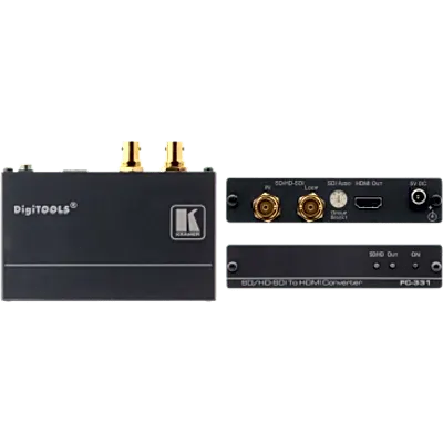 Convertidor de Formatos SDI a HDMI | Hasta 3G HD-SDI Nivel A | Entrada SD/HD/3G HD-SDI con Lazo BNC | Salida HDMI | Audio Embebido | De-embebedor de Audio Seleccionable | Reclocking | LED Indicadores