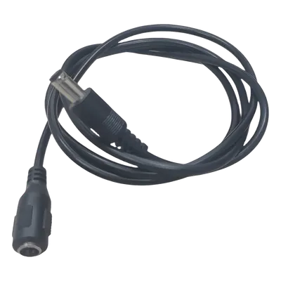 Cable de Alimentación DC / Conector Macho a Hembra 5.5x2.1 mm / 22 AWG / 1 m (3.28 ft) / Polarizado / Forro Negro