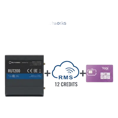 Router industrial Teltonika RUT200 con 4G LTE y kit IoT anual