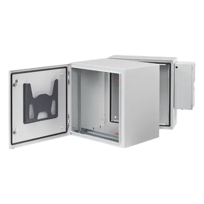 Gabinete Industrial / 12 UR / 24x24x30 in / NEMA 4/12 IP66 IK10 / Aire Acondicionado 2000 BTU / Acero / Montaje Pared