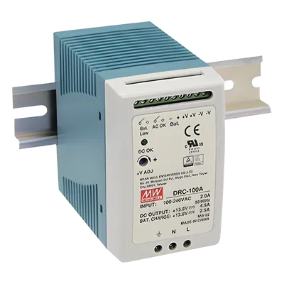 Fuente de poder MEANWELL DRC-100-A con salida dual de 13.8 V
