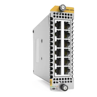 Módulo de Expansión / 12 Puertos RJ45 / Velocidades 1G/2.5G/5G/10G / Rango de Temperatura -40°C a 85°C / LEDs de Diagnóstico