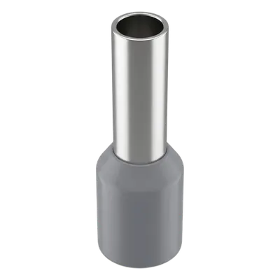 Conector Ferrule / 12 AWG / 4 mm² / Punta 9 mm / Longitud Total 16.5 mm / PVC Gris / 25 Piezas