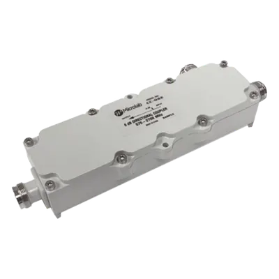 Acoplador direccional / 5dB / 575-2700MHz / 300W / -161dBc PIM / IP67 / Conector 4.3-10