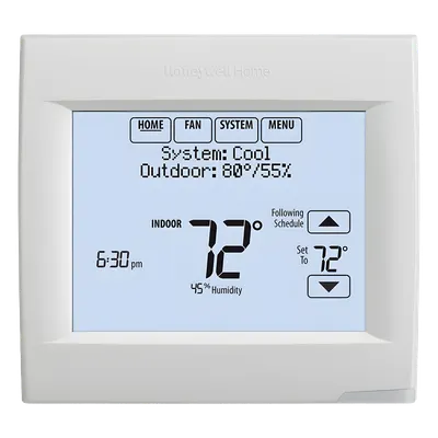Termostato Inteligente Wi-Fi / Pantalla Táctil / 3H/2C Bomba de Calor / 2H/2C Convencional / Control Remoto / Humidificación y Ventilación