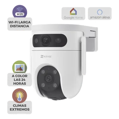 Cámara PT IP / Doble Lente 6 Megapixel / Visión Nocturna a Color 30 m (98.4 ft) / Cobertura 360° / Audio Bidireccional / IP65