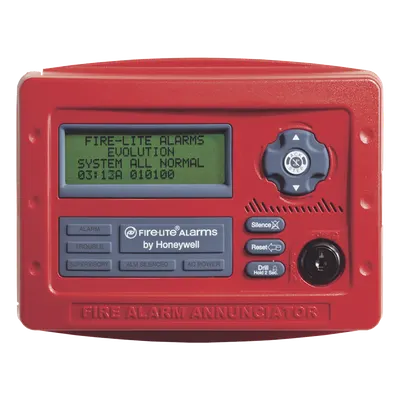 Anunciador Remoto LCD FIRE-LITE ANN-80 con pantalla retroiluminada y conexión ANN-Bus
