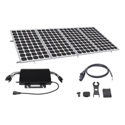 Kit Solar de Interconexión / 2.2 kW Pico / 220 VCA / 4 Módulos 550 W / Microinversor 2 kW / Riel 4.4 m (14.4 ft)