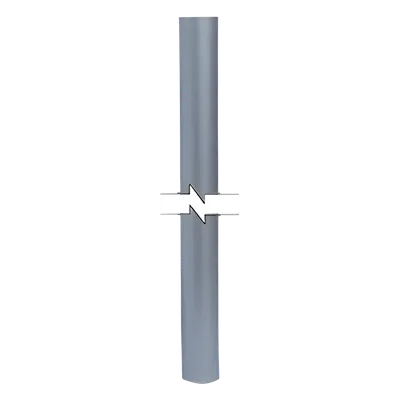 Mástil de aluminio / 2 pulgadas cal. 18 / 3 m (9.84 ft) / Cilíndrico hueco / Resistente a vientos fuertes