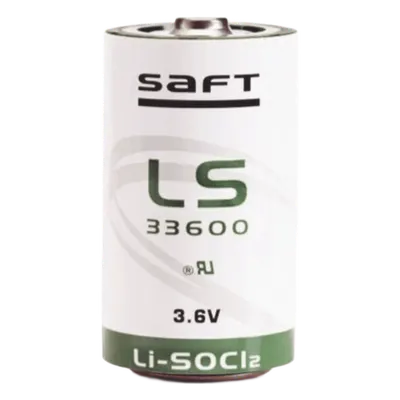 Batería de Litio Industrial / Tamaño D / 3.6 V / 17 Ah / 61.2 Wh / Pulso 400 mA / Hermética Vidrio-Cristal